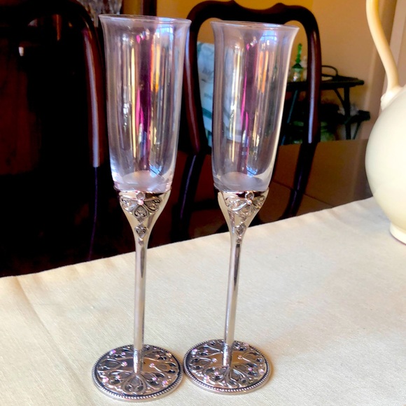Swarovski Champagne Flutes - Picture 1 of 7